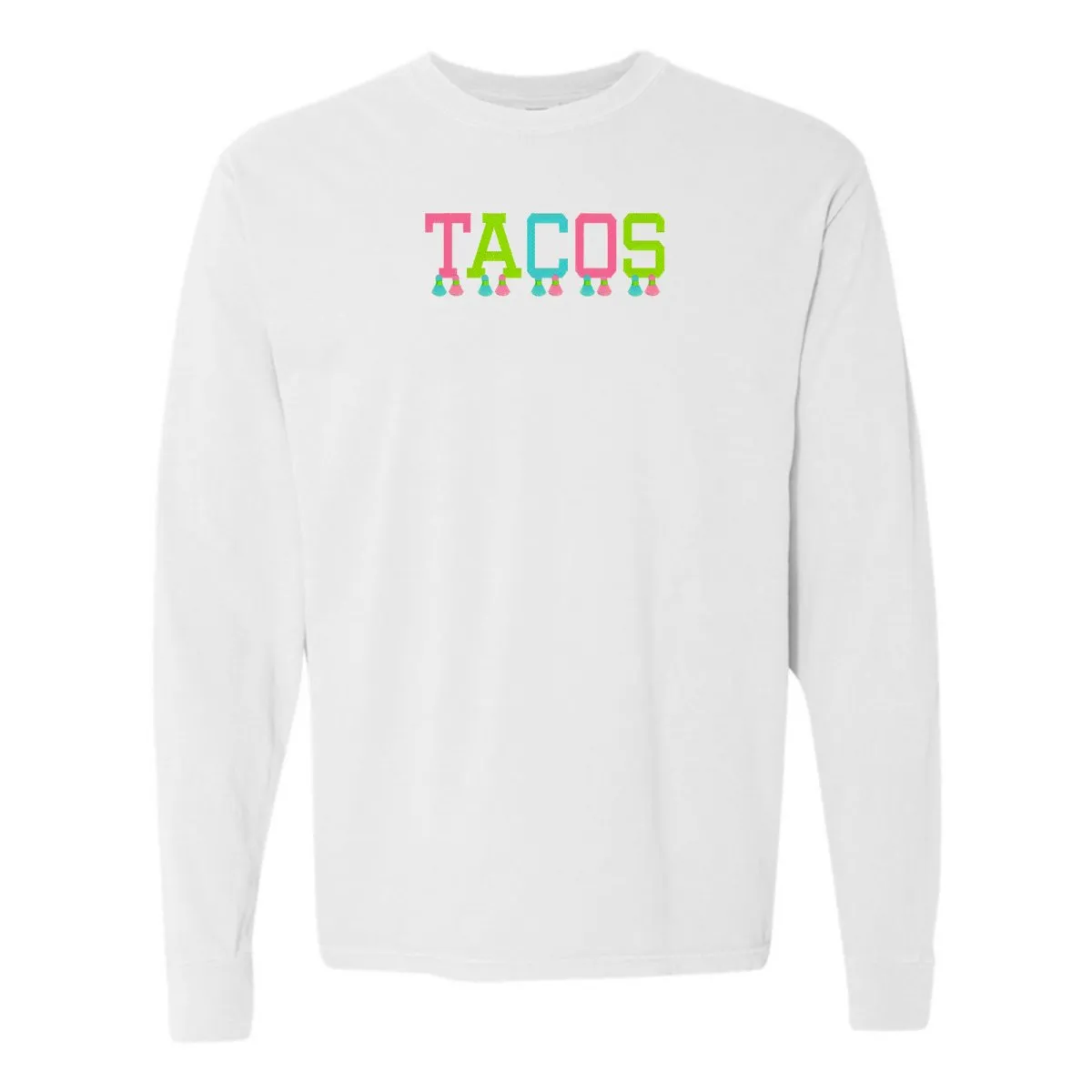 Embroidered Tasseled 'Tacos' Long Sleeve