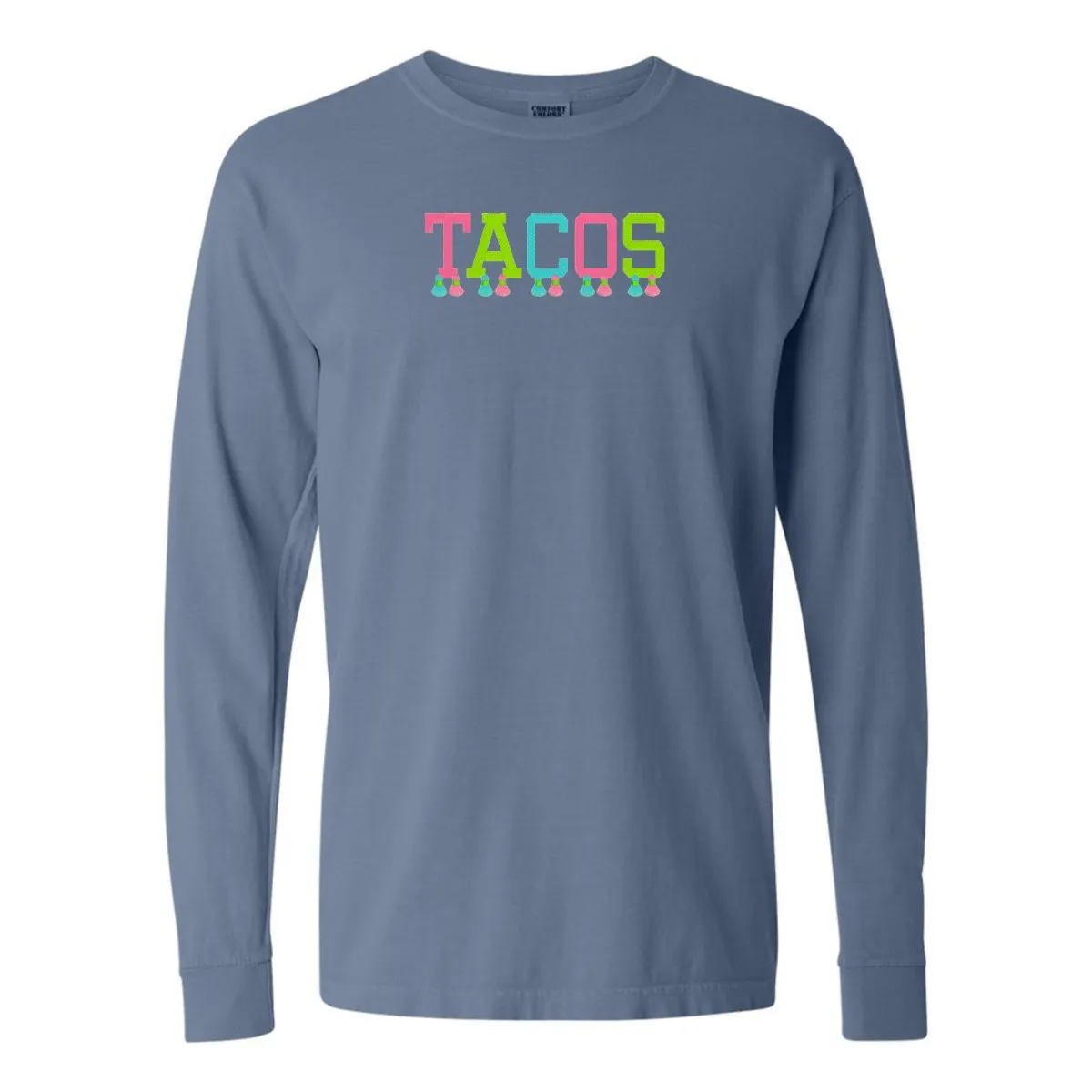 Embroidered Tasseled 'Tacos' Long Sleeve