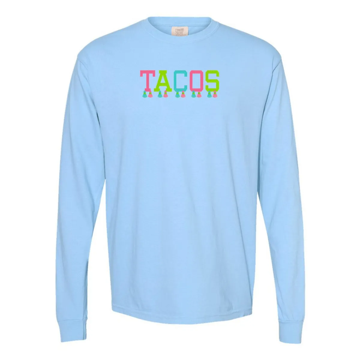 Embroidered Tasseled 'Tacos' Long Sleeve