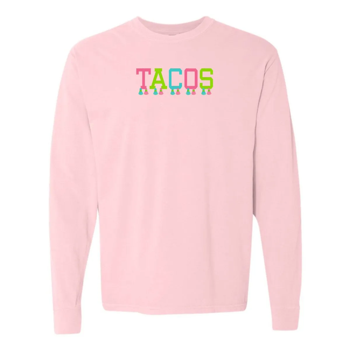 Embroidered Tasseled 'Tacos' Long Sleeve