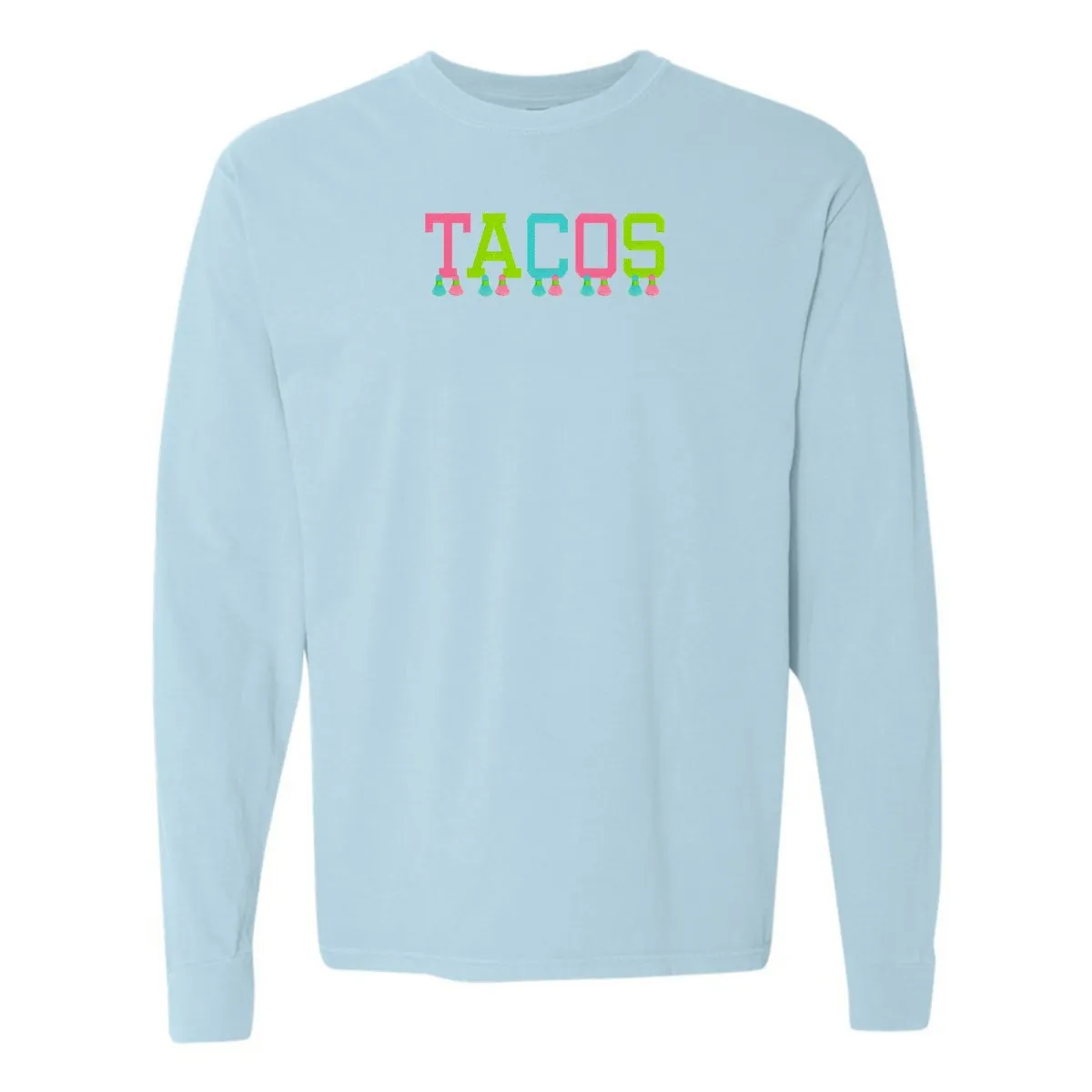 Embroidered Tasseled 'Tacos' Long Sleeve