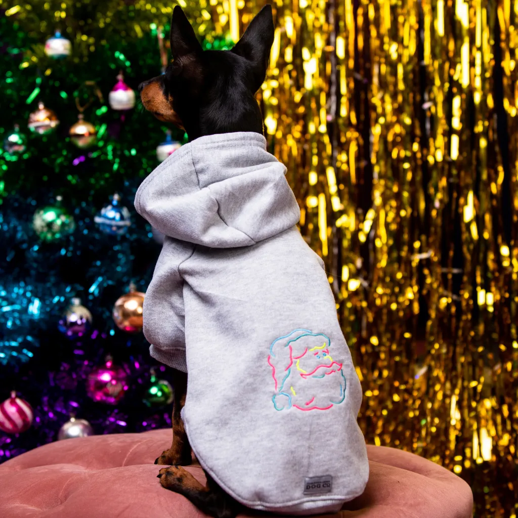 Father Christmas Embroidered Dog Hoodie