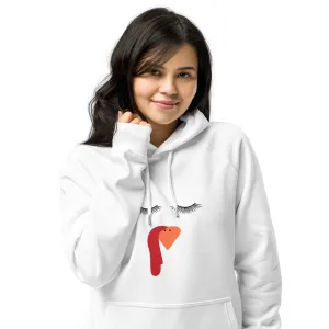 Female Turkey Thanksgiving  Graphic Women Eco Raglan Hoodie