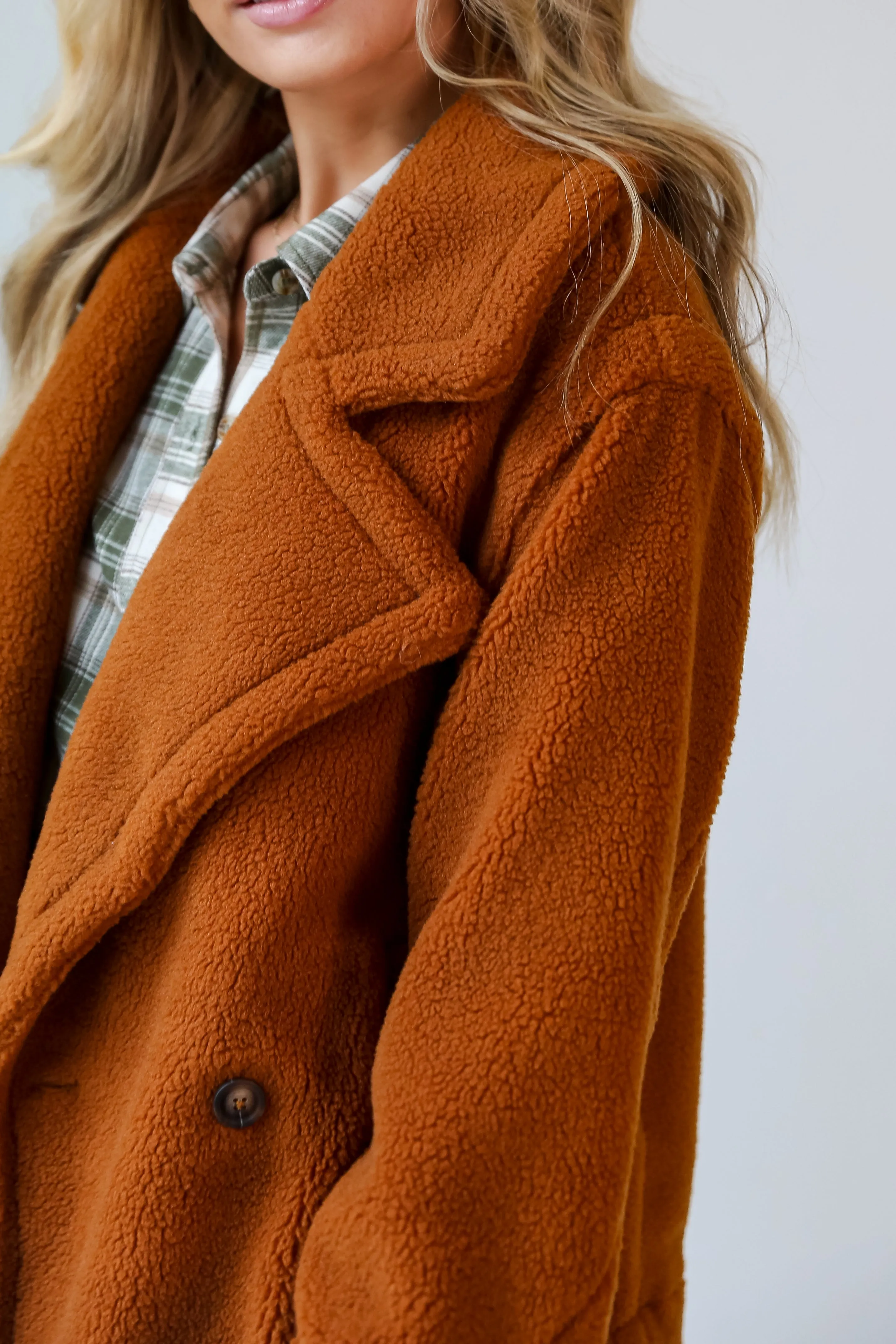 FINAL SALE - Staying Toasty Camel Sherpa Jacket - DOORBUSTER