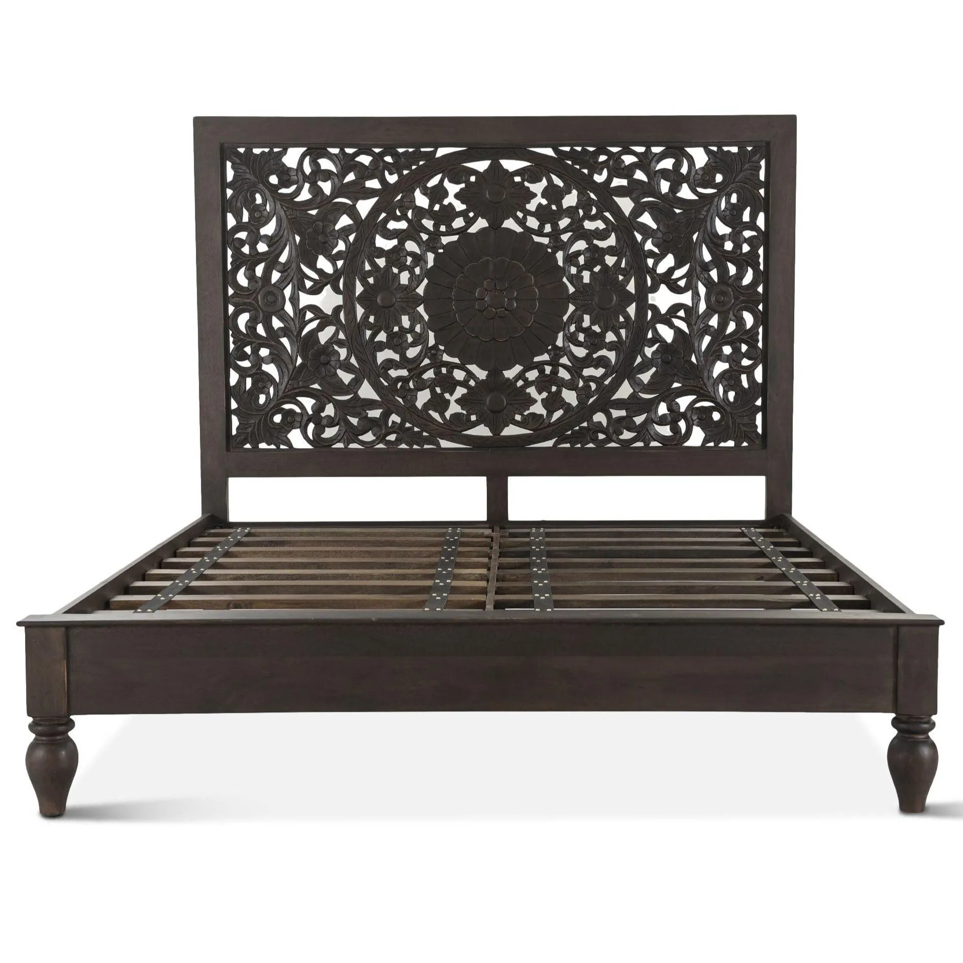 Flora Bohemian Dark Brown Bed - King