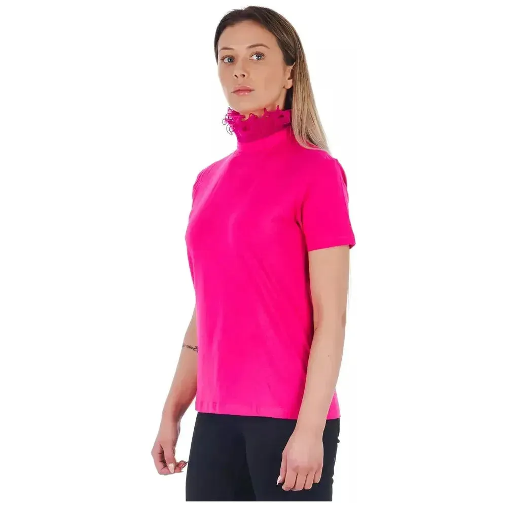 Frankie Morello Pink Cotton Women T-Shirt