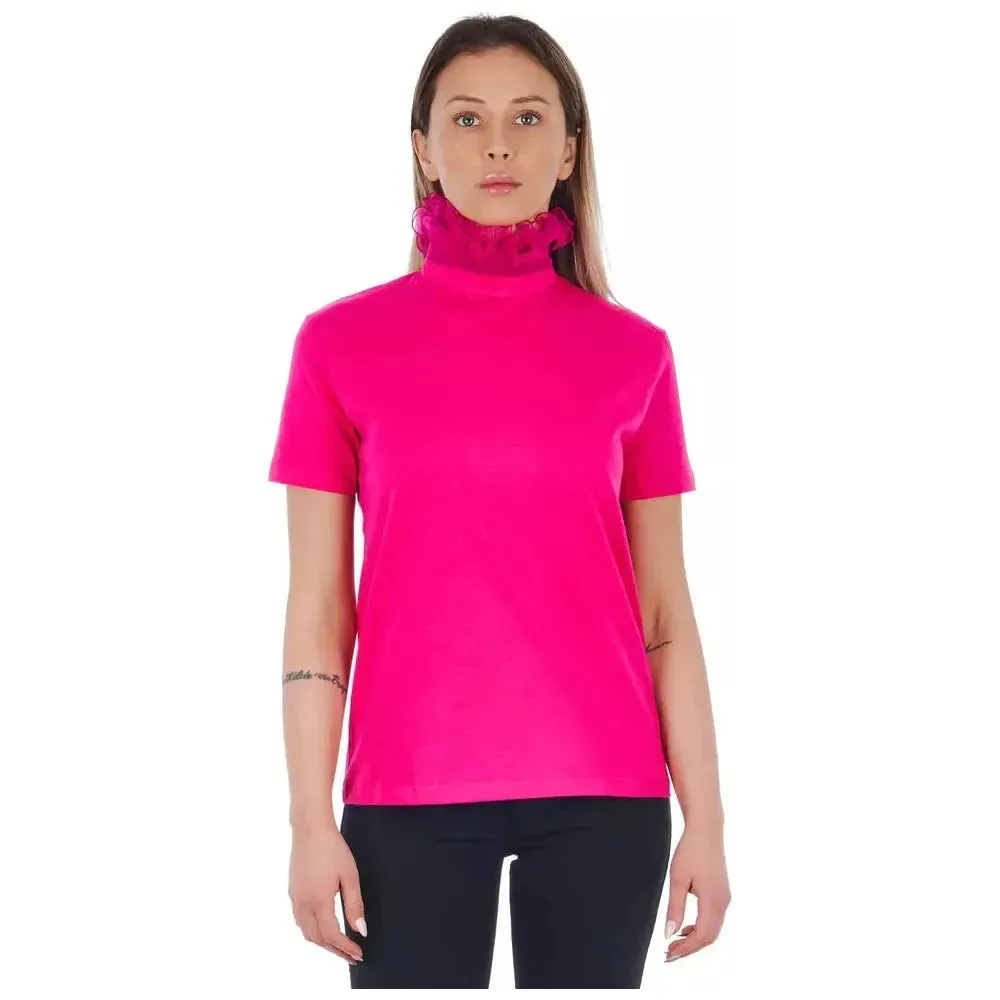 Frankie Morello Pink Cotton Women T-Shirt