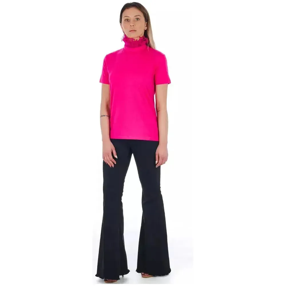 Frankie Morello Pink Cotton Women T-Shirt