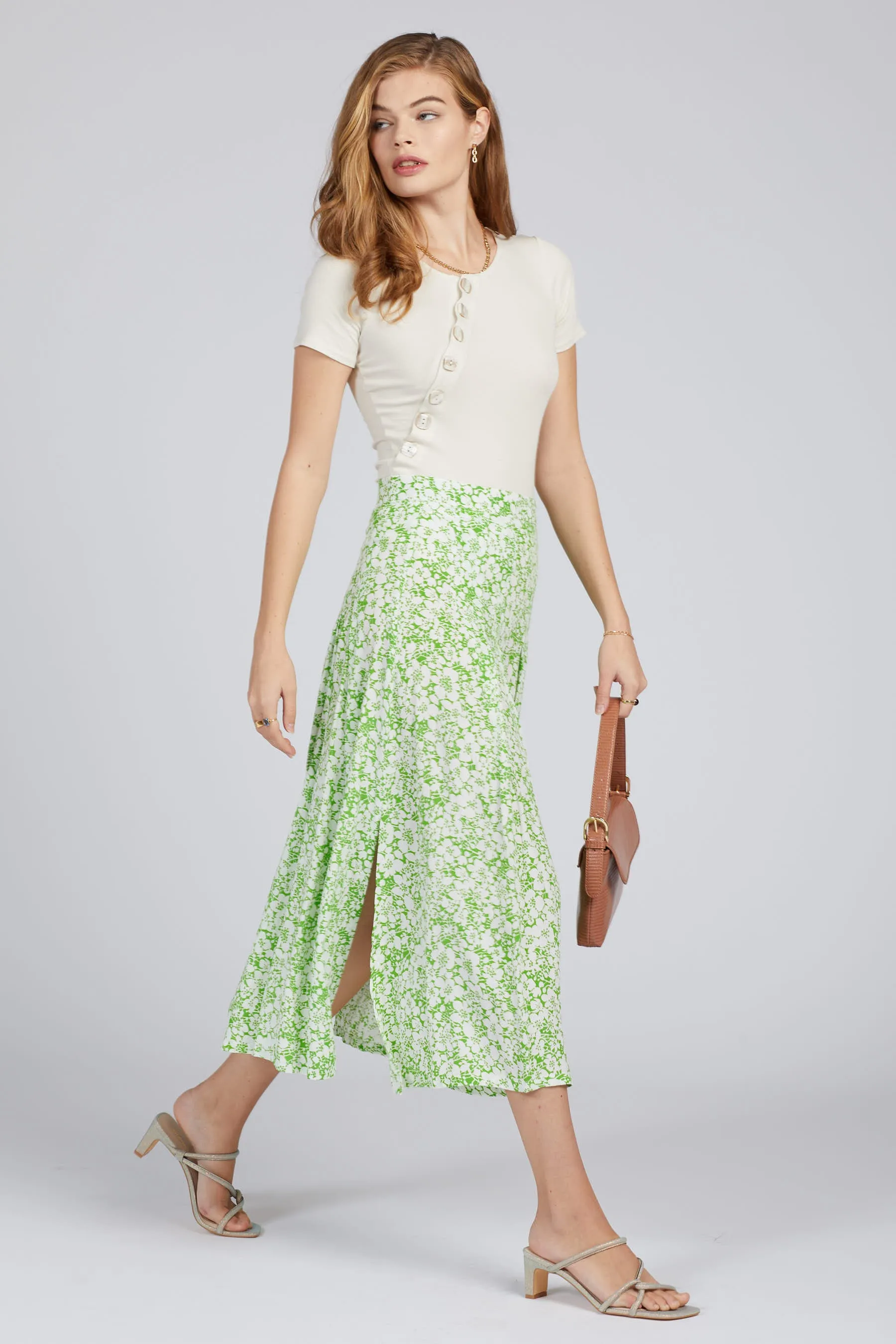 Freja Floral Cuesta Midi Skirt