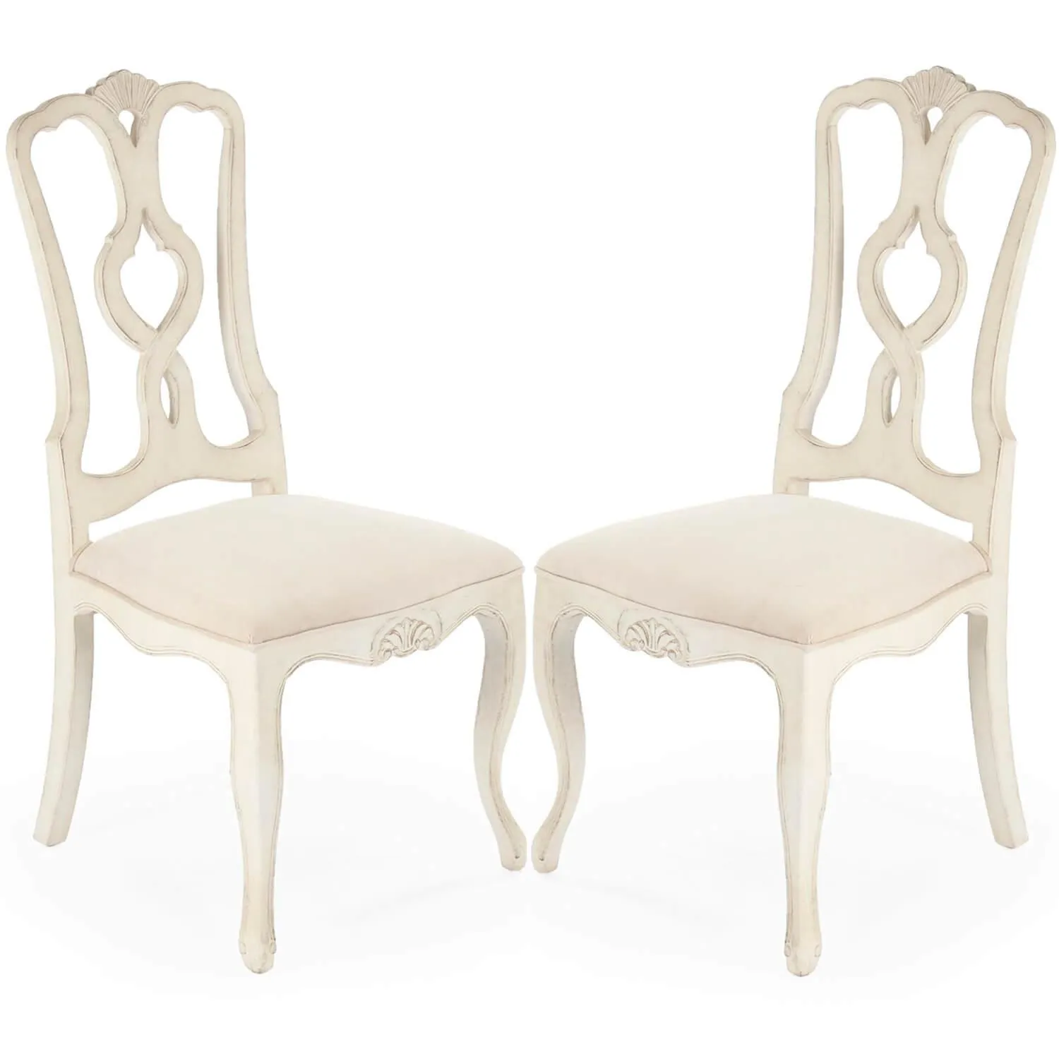 French Carved Dining Chairs - Pair