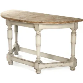 French Country Demilune Table