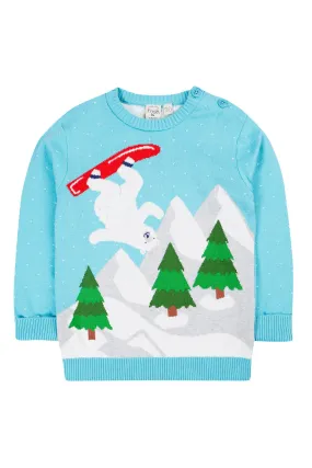 Frugi Elwood Knit Jumper Polar Bear