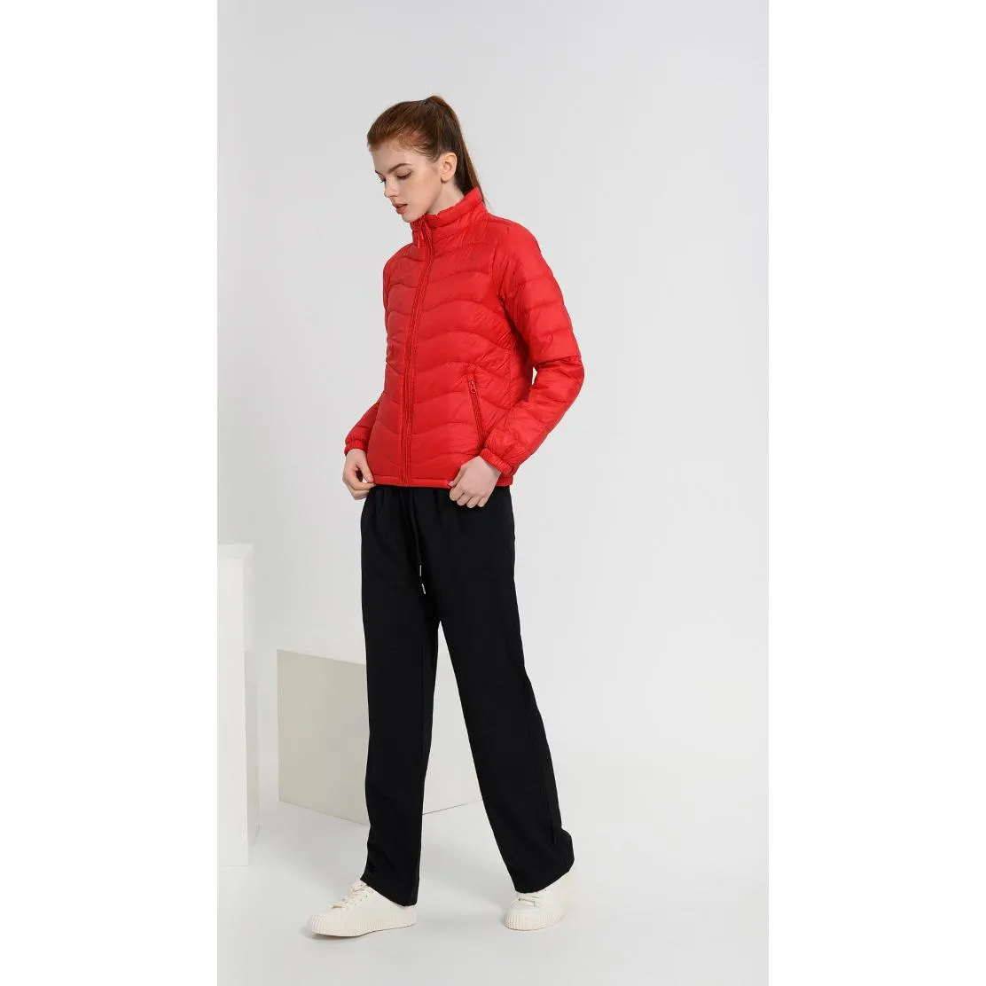 Full Zip Quilted Lightweight Down Jacket