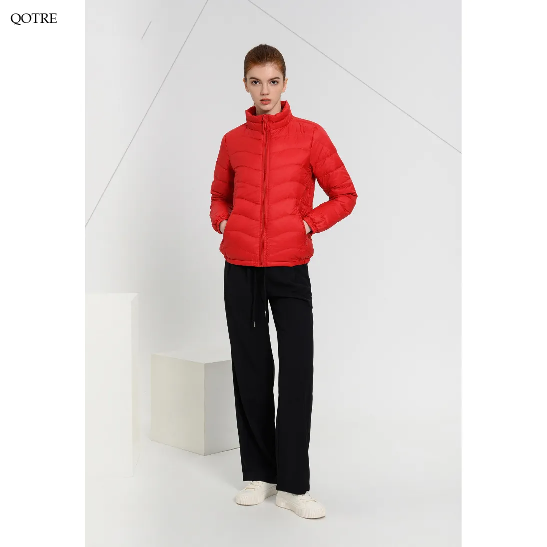 Full Zip Quilted Lightweight Down Jacket