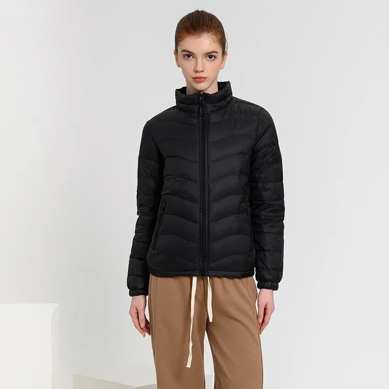 Full Zip Quilted Lightweight Down Jacket