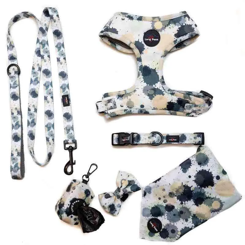 Funk the Dog Harness | Paint Splodge Grey