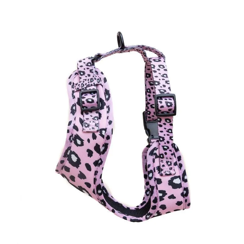 Funk The Dog Harness | Pink Leopard