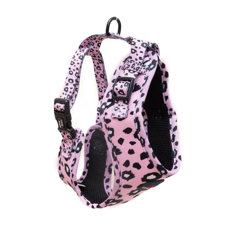 Funk The Dog Harness | Pink Leopard