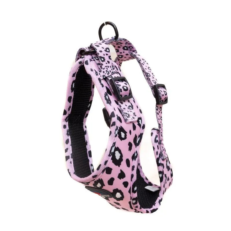 Funk The Dog Harness | Pink Leopard