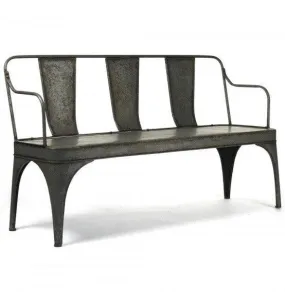 Galvanized Industrial Chic Iron Bench