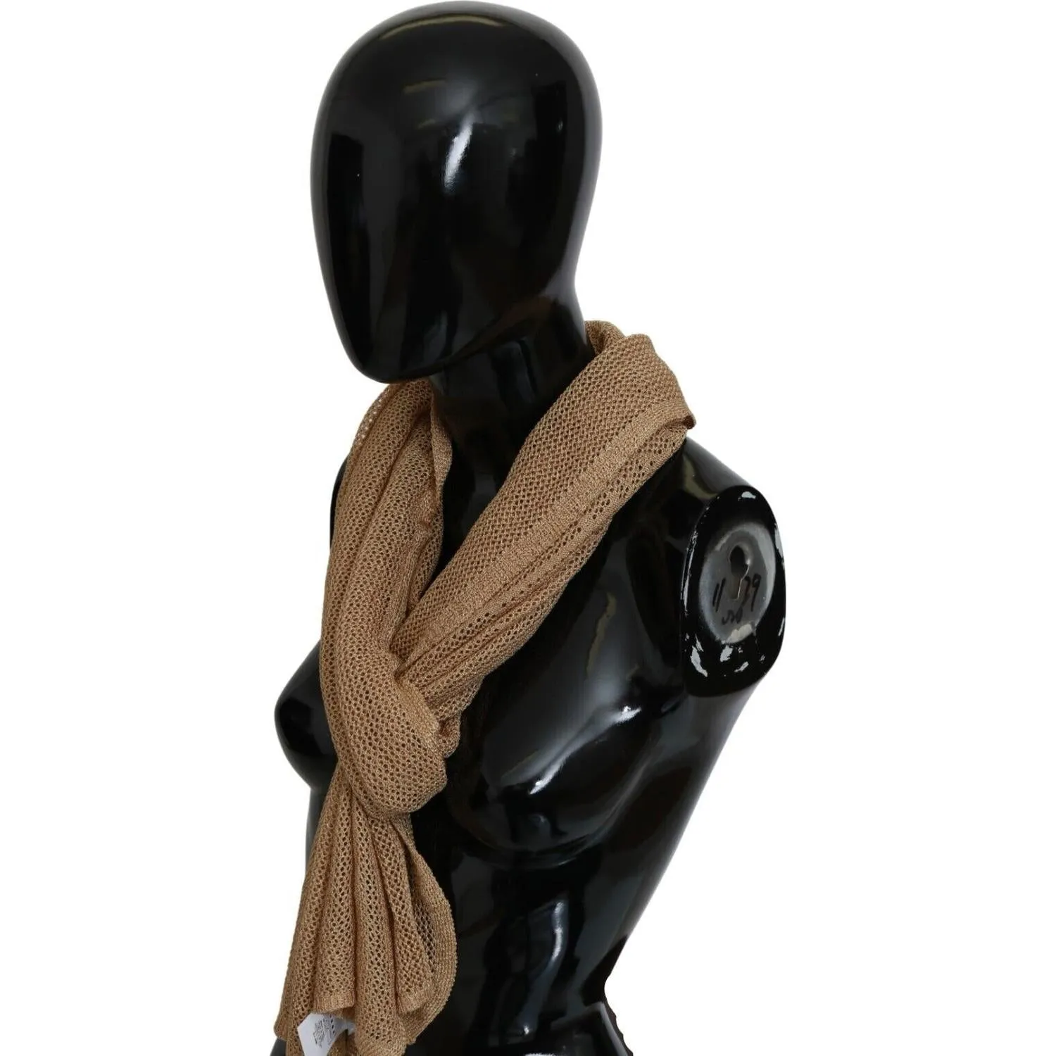 GF Ferre Elegant Men's Brown Neck Wrap Shawl Scarf