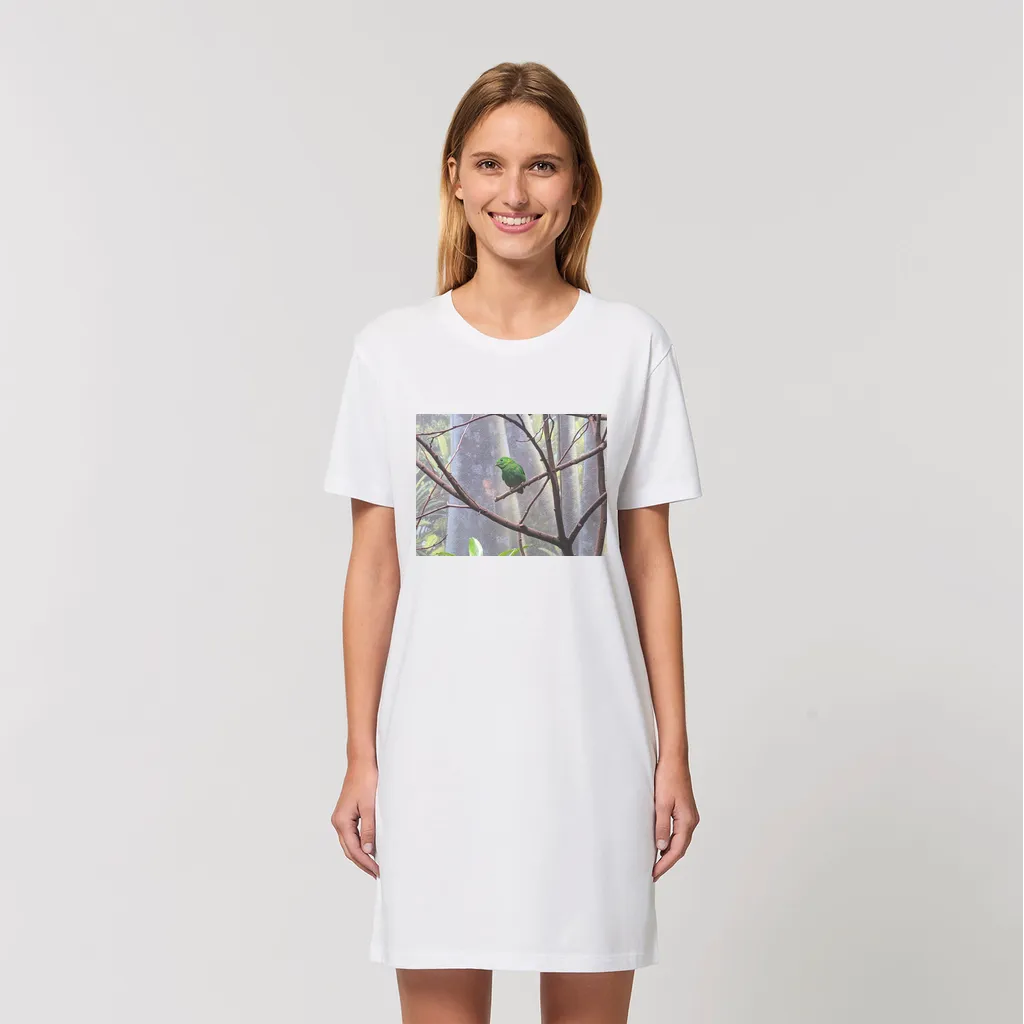 Green Bird Organic T-Shirt Dress