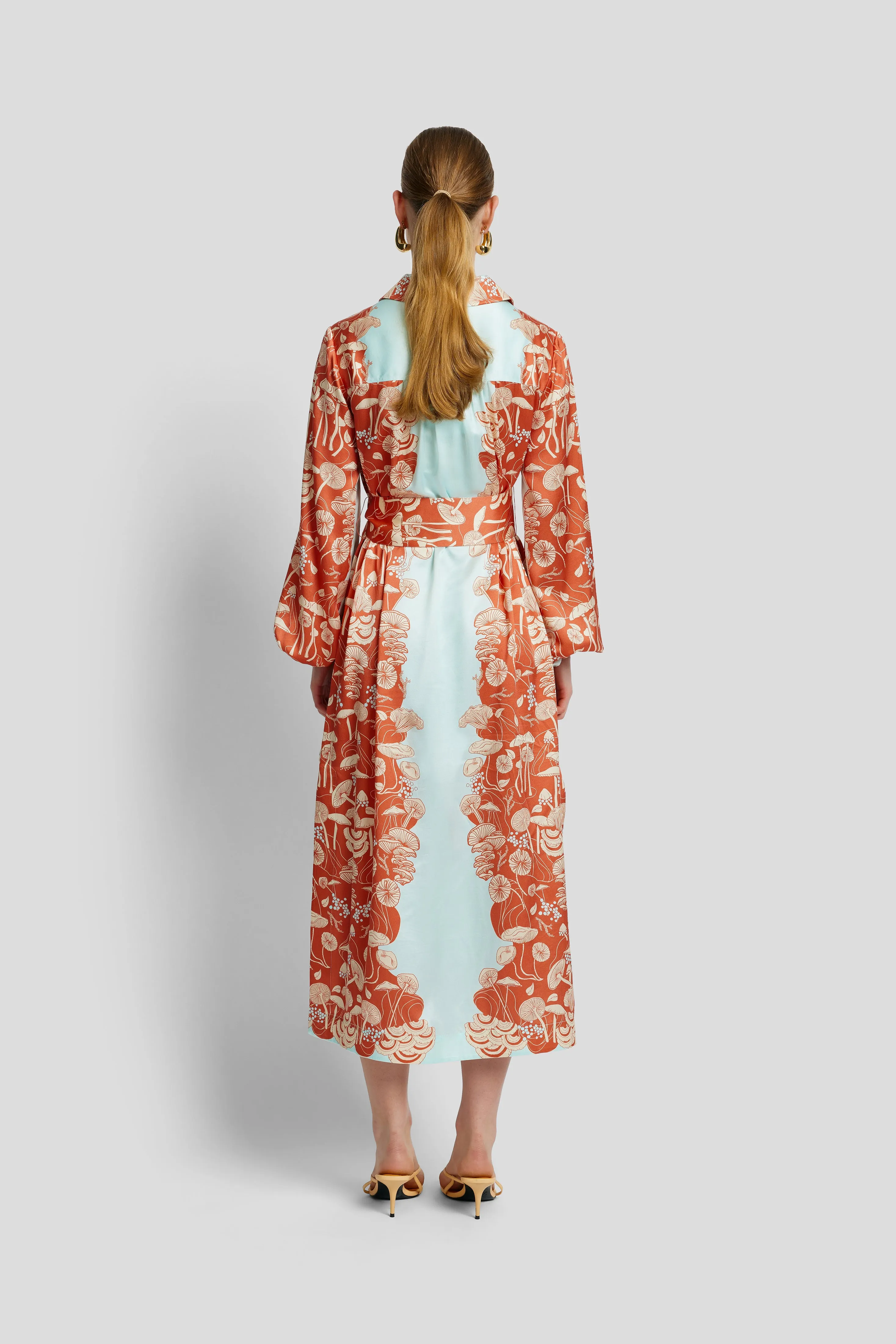 Grounded Midi Dress - Porcini Party