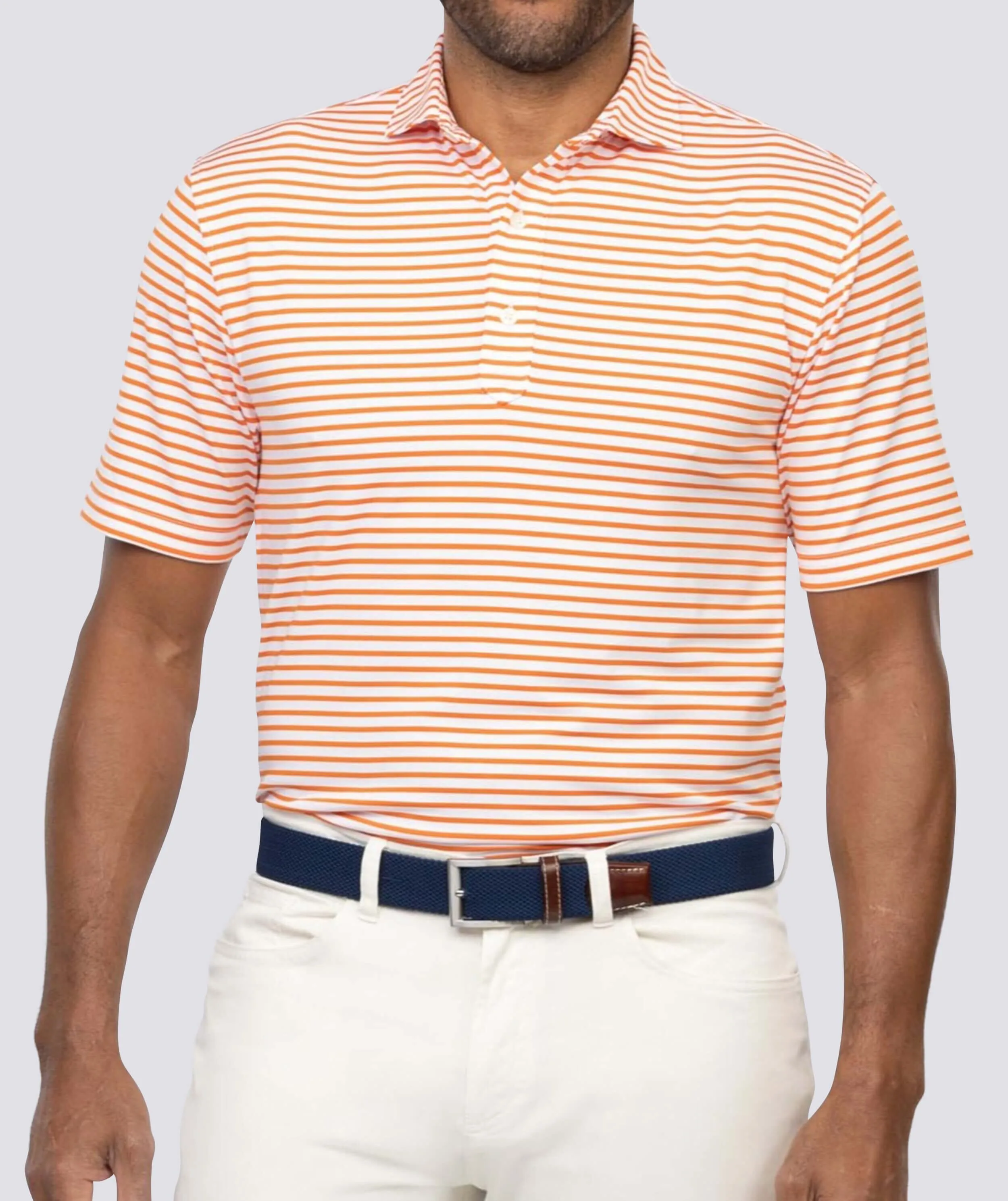 Gus Stripe Performance Polo