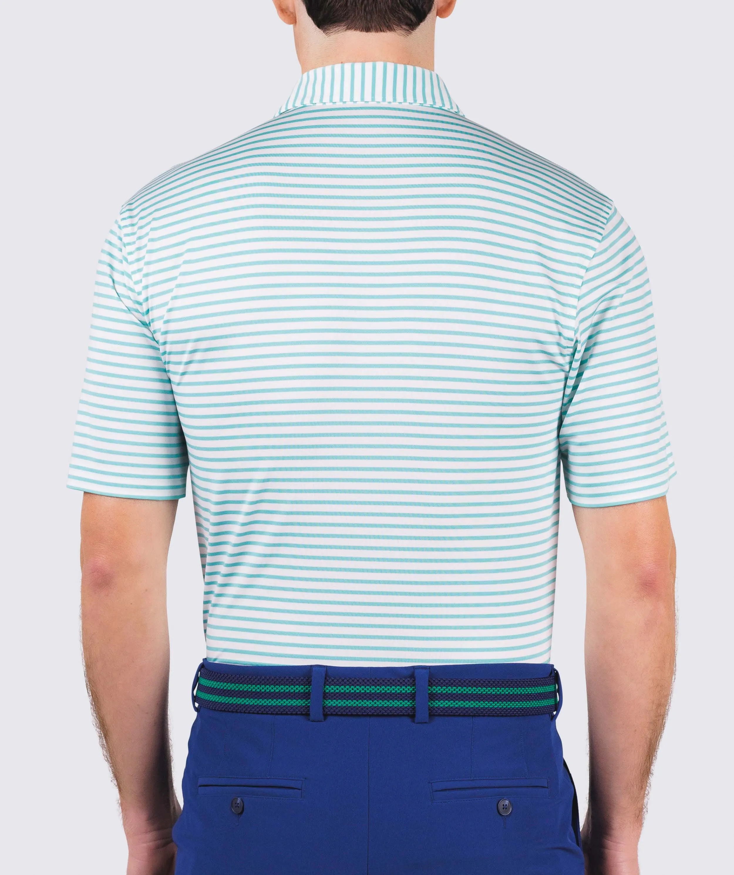 Gus Stripe Performance Polo