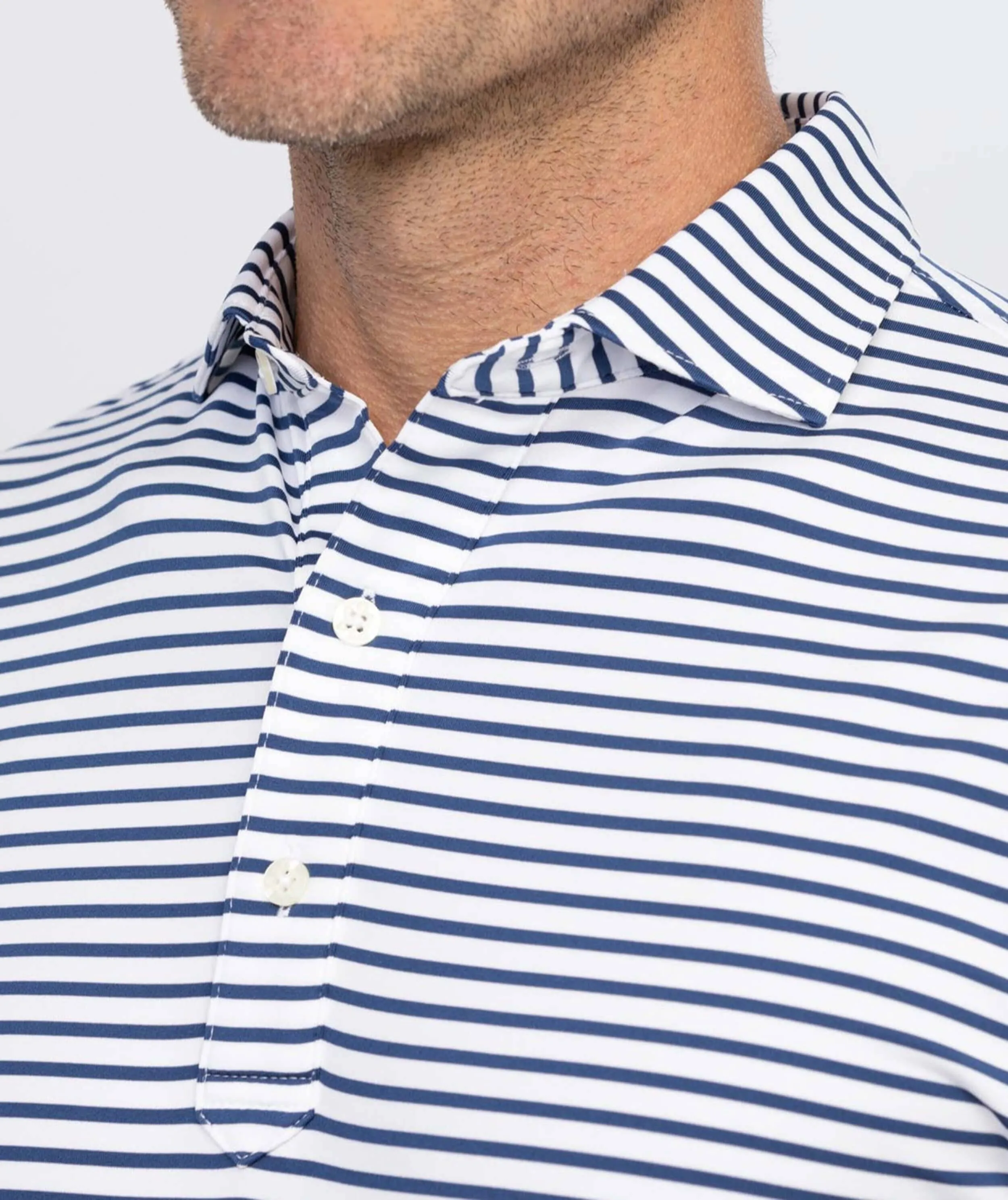 Gus Stripe Performance Polo