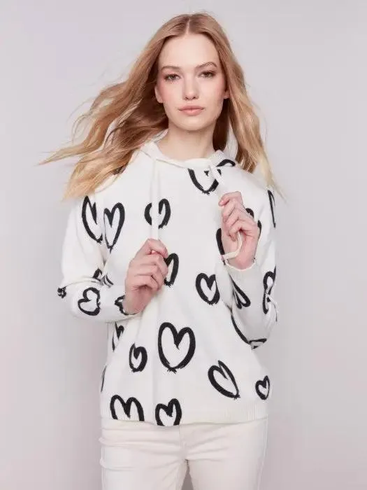 Heart Printed Hoodie