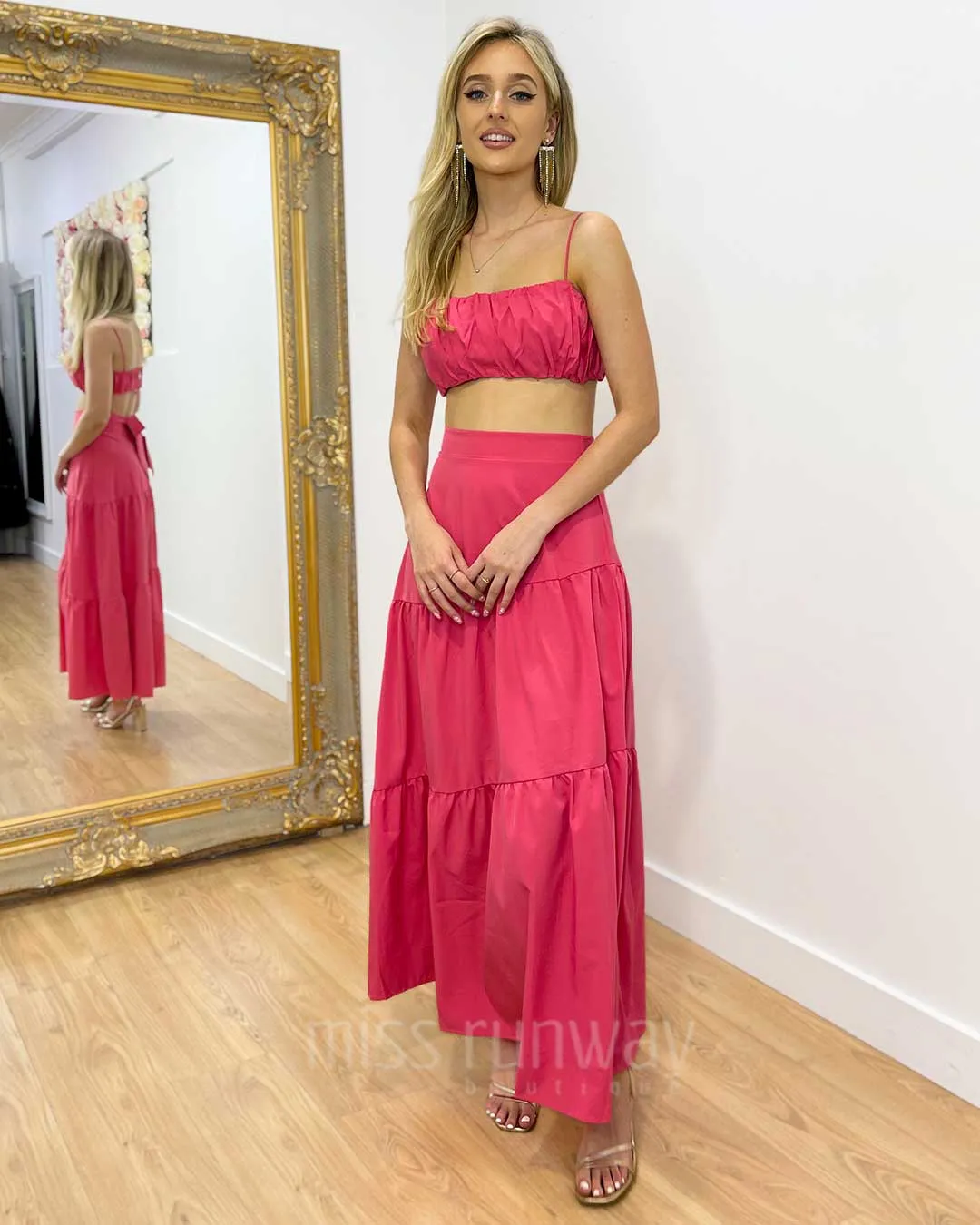 Heloise Maxi Skirt - Hot Pink