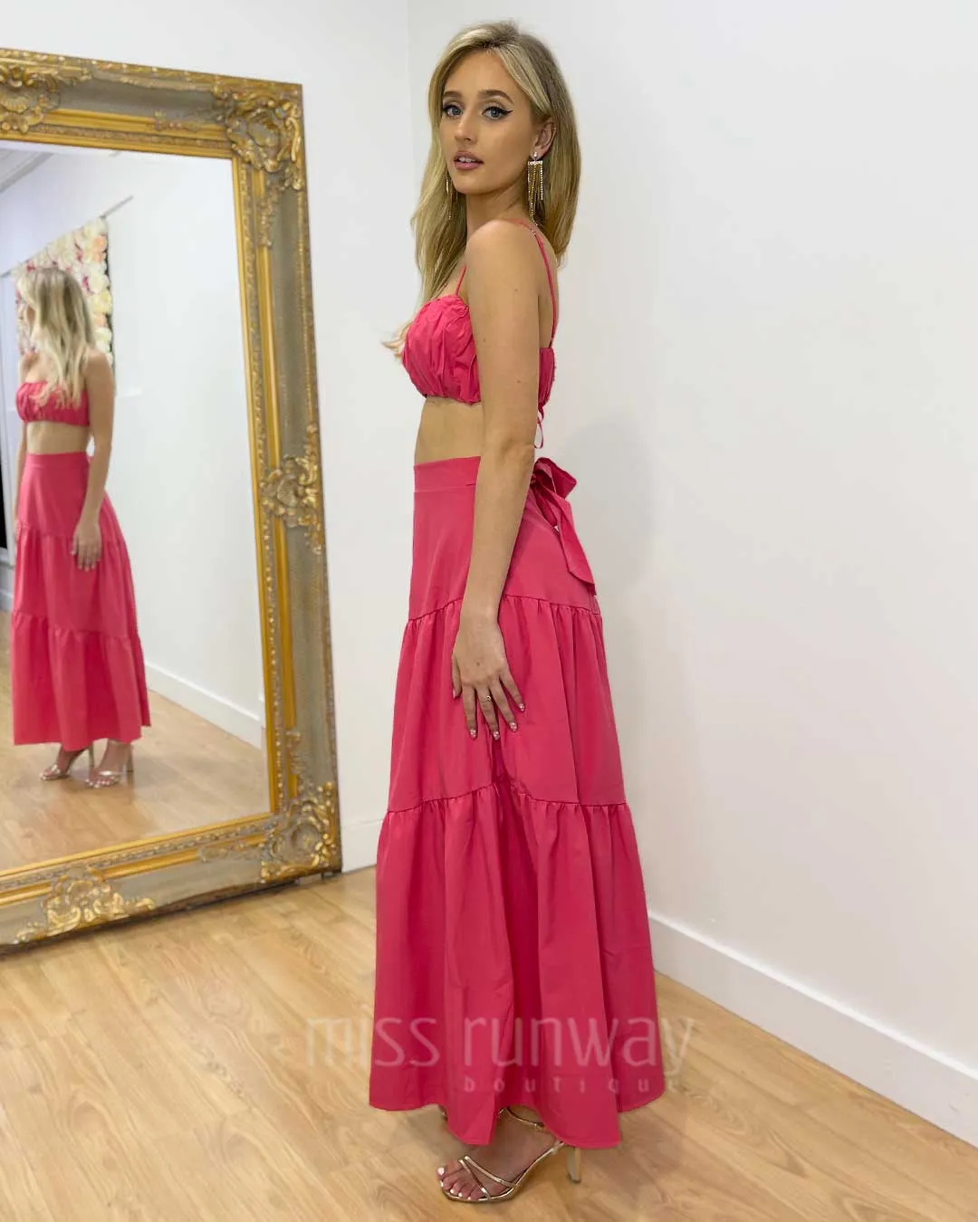 Heloise Maxi Skirt - Hot Pink