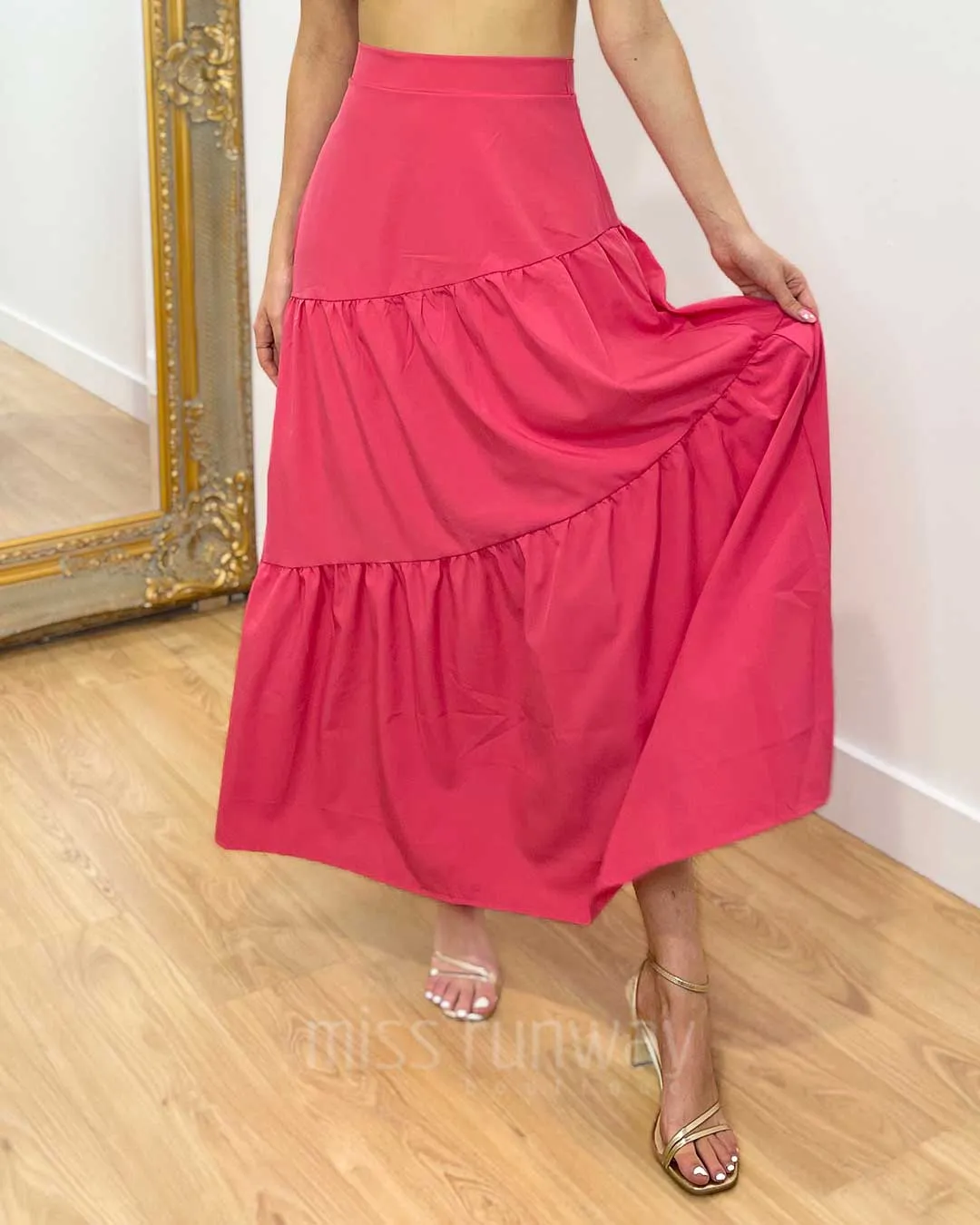 Heloise Maxi Skirt - Hot Pink