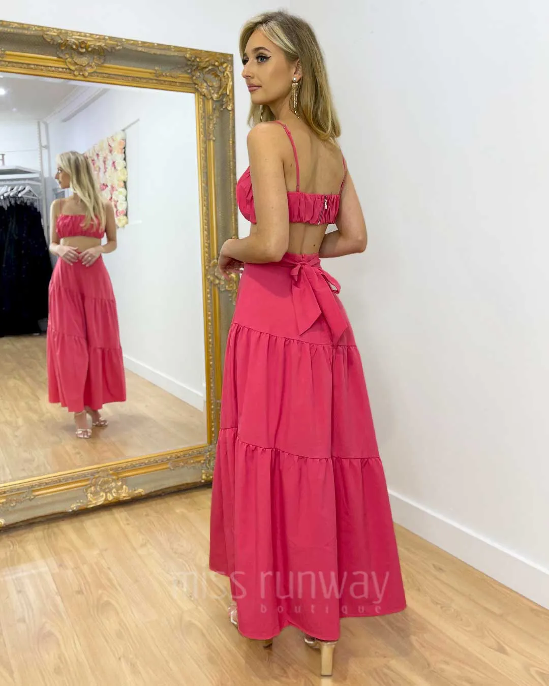 Heloise Maxi Skirt - Hot Pink