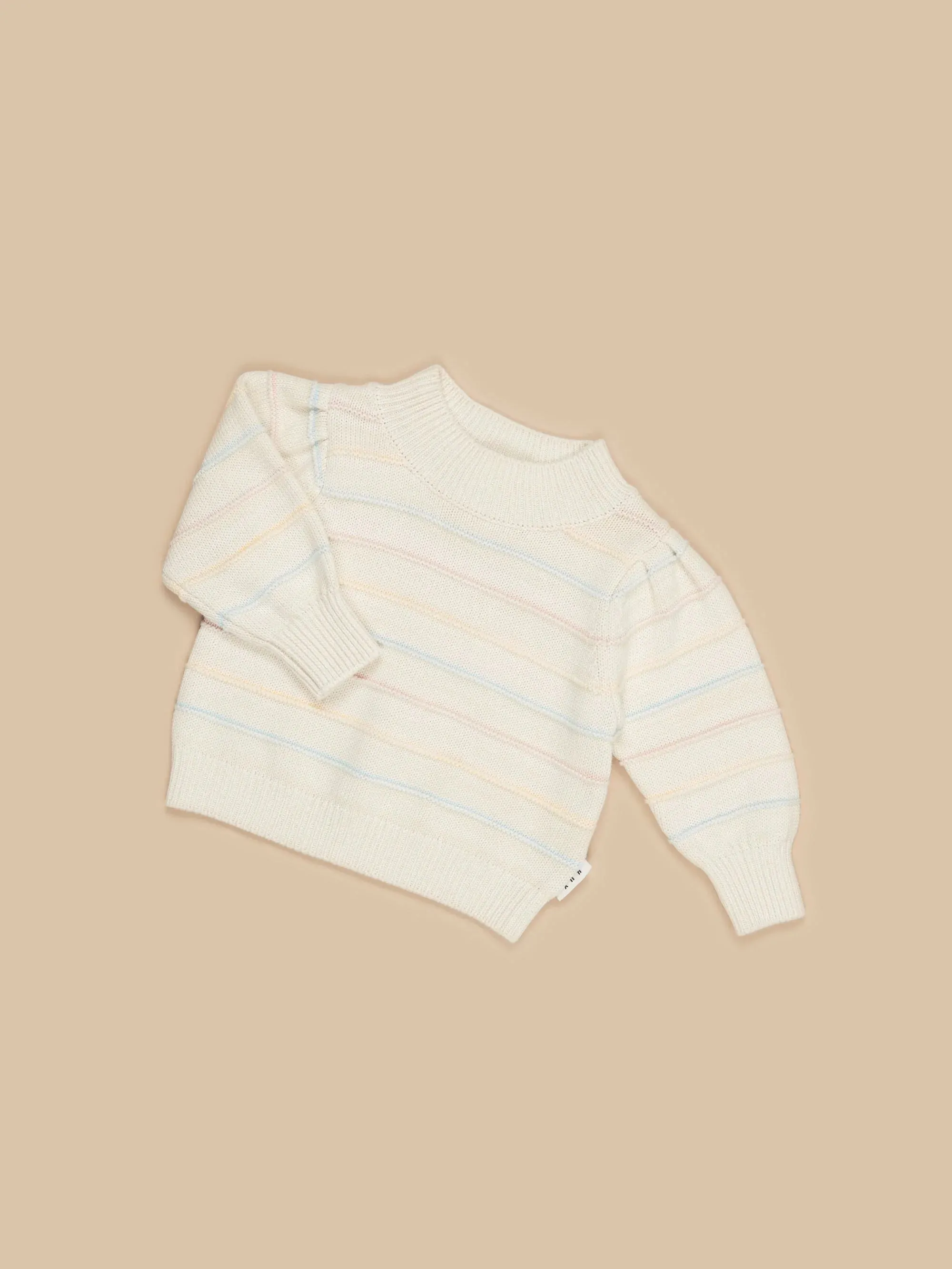 Huxbaby Pastel Stripe Knit Puff Jumper