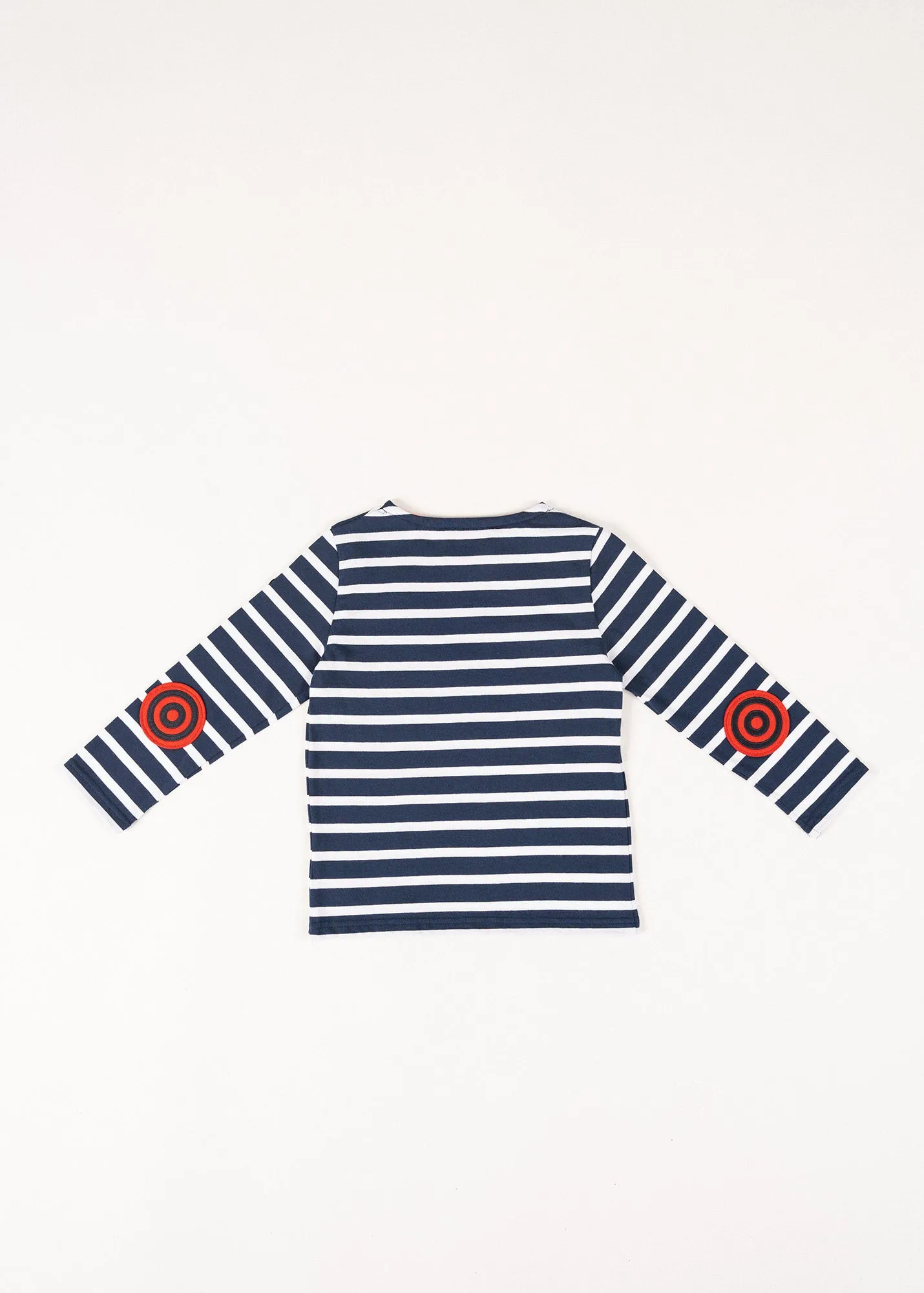 Iconic sailor striped shirt with elbow patches for kids - SAINT JAMES x Comédie Française (MARINE/NEIGE)