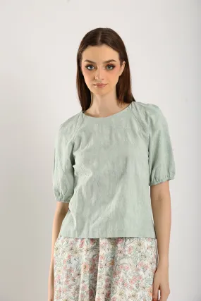 Iman Blouse in Light Sage