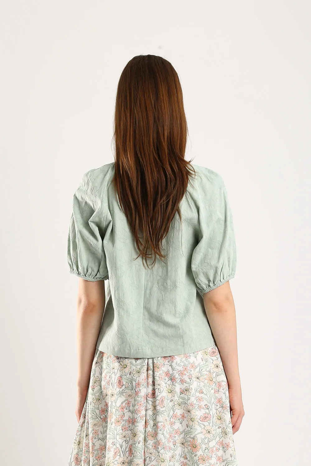 Iman Blouse in Light Sage