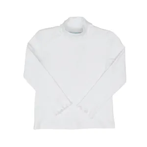 Jacey White Ripple Edge Turtleneck