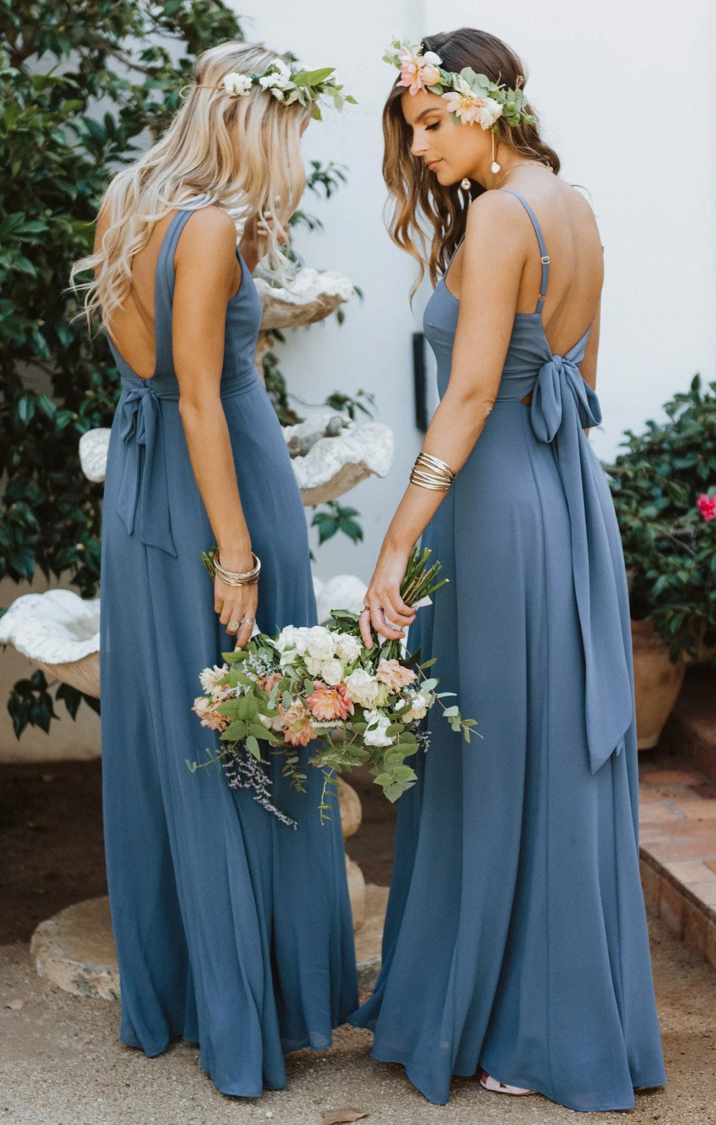 Jenn Maxi Dress ~ Slate Blue Chiffon