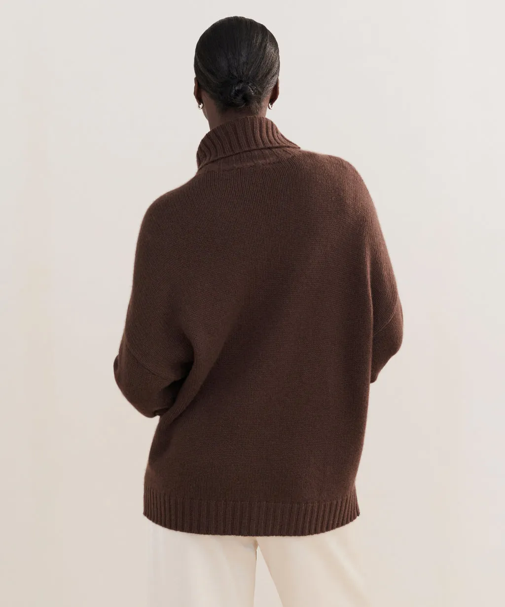 Jenni Kayne - Cashmere Porter Turtleneck in Chocolate