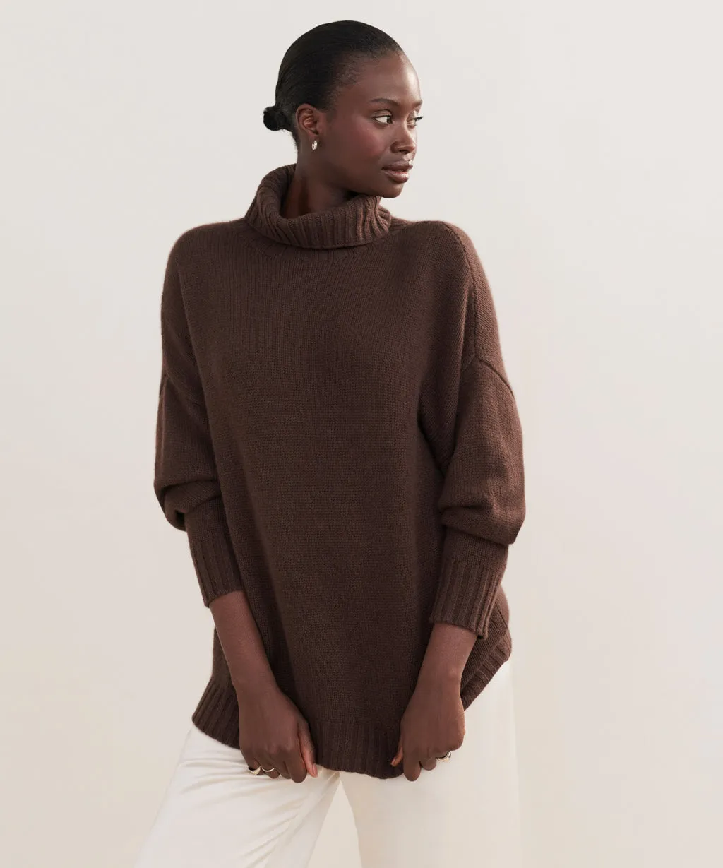 Jenni Kayne - Cashmere Porter Turtleneck in Chocolate