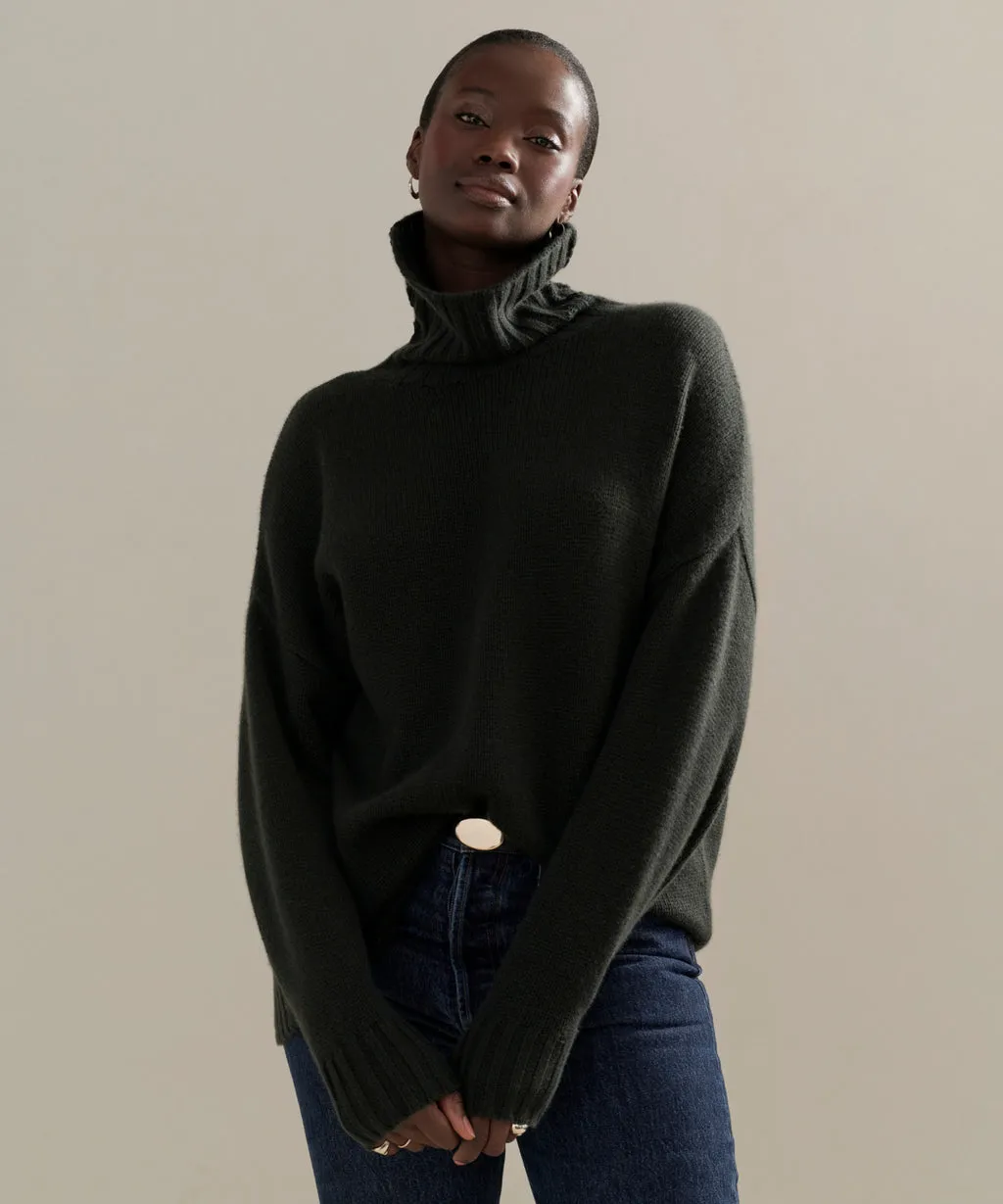 Jenni Kayne - Cashmere Porter Turtleneck in Forest