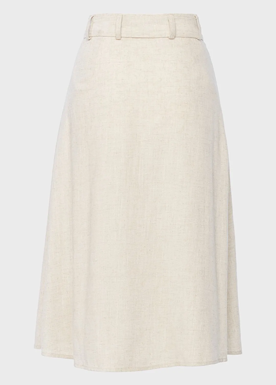 Jorgen Belted Linen Blend Skirt