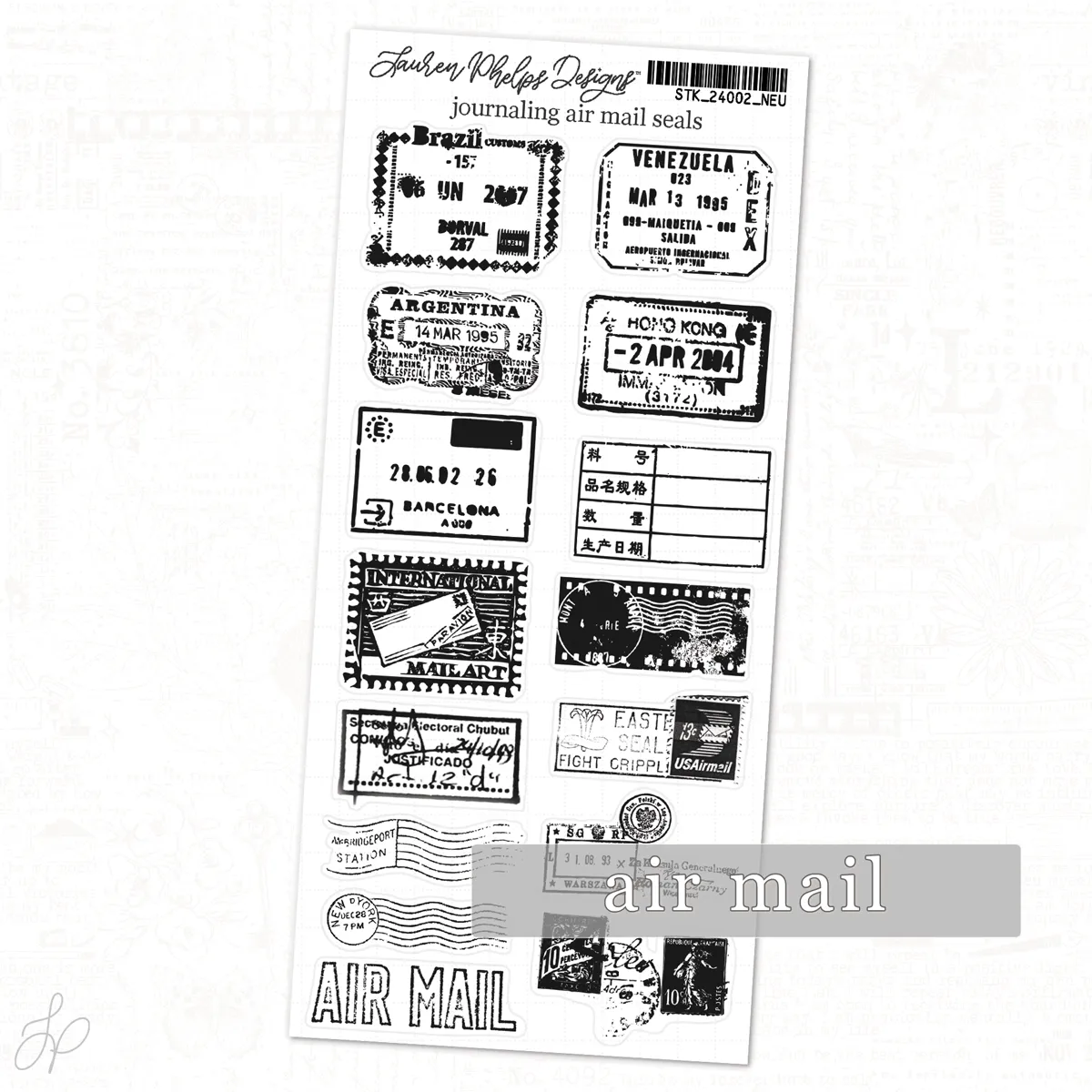 Journaling Air Mail Seals | Classically Chic Basics