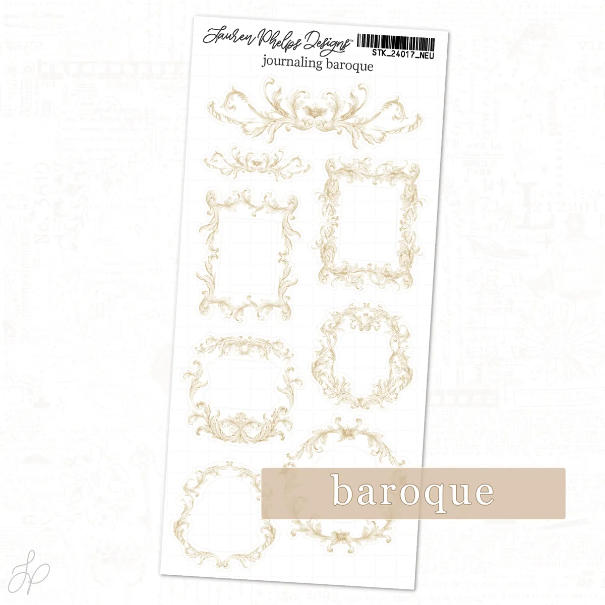 Journaling Buroque Frames | Classically Chic Basics