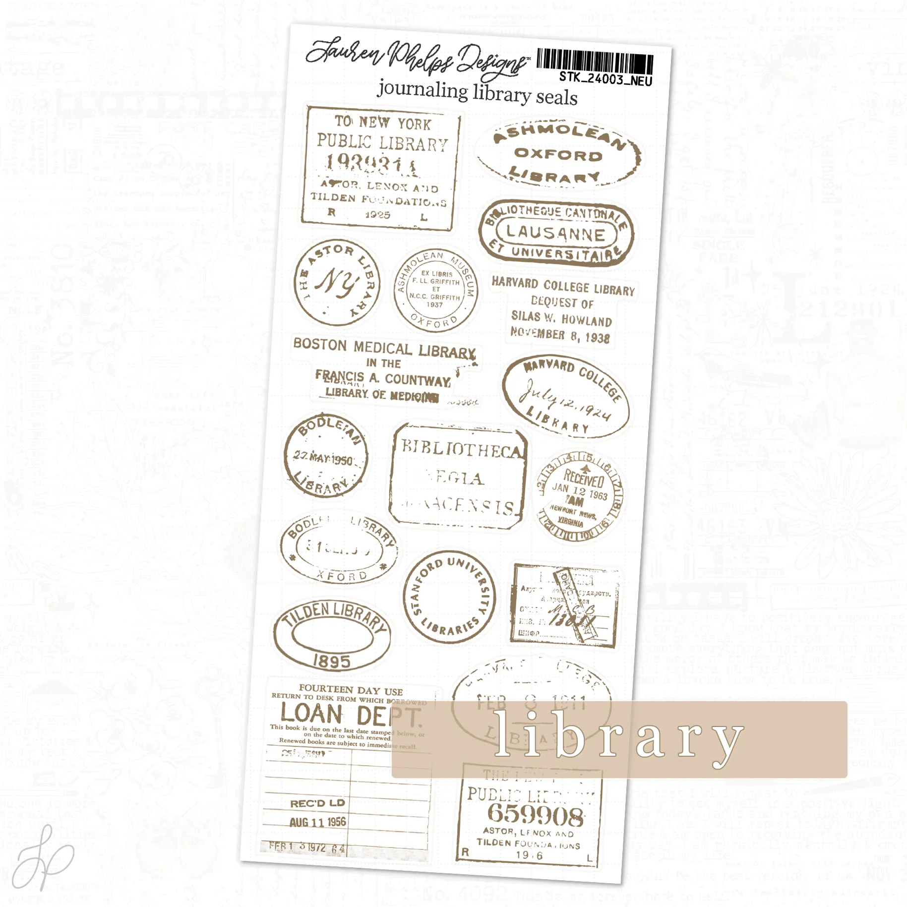 Journaling Library Seals | Classically Chic Basics