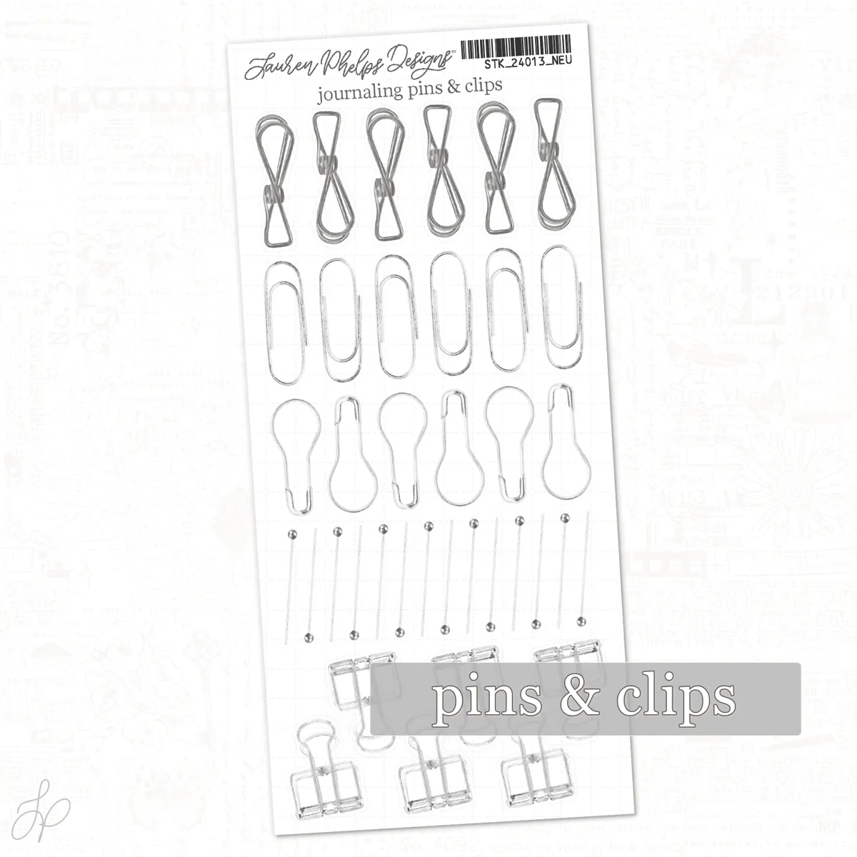 Journaling Pins & Clips | Classically Chic Basics