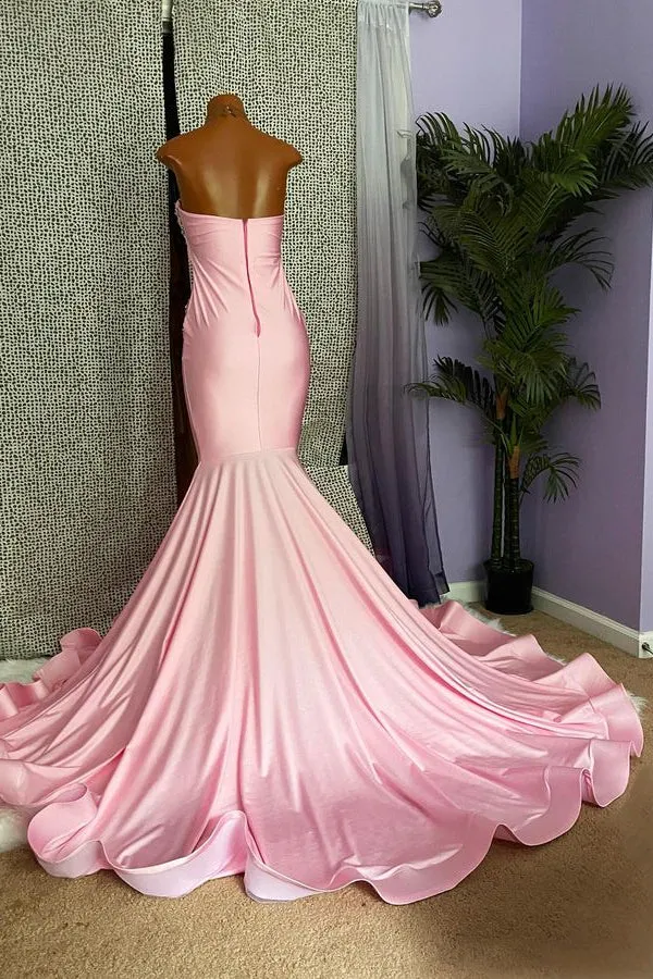 kamahe Chic High-neck Sleeveless Mermaid Prom Dress With Beading